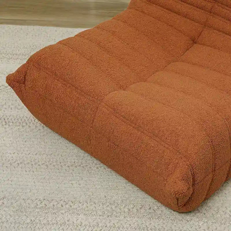 Fauteuil de sol en polaire marron "Teddy", 1 place