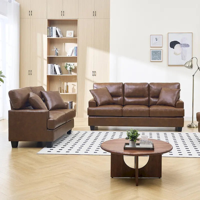 Ensemble Canapé et Fauteuil 2 Pièces en Similicuir de Morden Fort