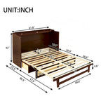 Lit escamotable Queen Size polyvalent avec fonction de rangement