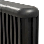 Lit à panneau cannelé en bois massif noir moderne Caelan I de Furniture of America
