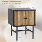 Gymax Lot de 2 tables de chevet compactes et modernes avec tiroir coulissant