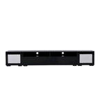 Meuble TV noir à assembler pour 2 personnes, style rotin, avec LED, 82"