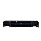 Meuble TV noir à assembler pour 2 personnes, style rotin, avec LED, 82"