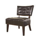 Chaise d'appoint capitonnée marron / blanc / ivoire / gris / rouge / noir – Une place