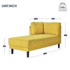 Chauffeuse d'angle en polyester bleu / gris / jaune, 1 à 2 places