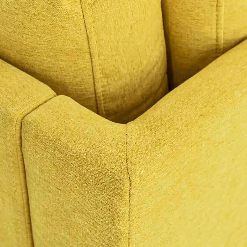 Chauffeuse d'angle en polyester bleu / gris / jaune, 1 à 2 places