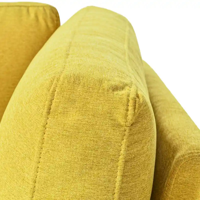 Chauffeuse d'angle en polyester bleu / gris / jaune, 1 à 2 places