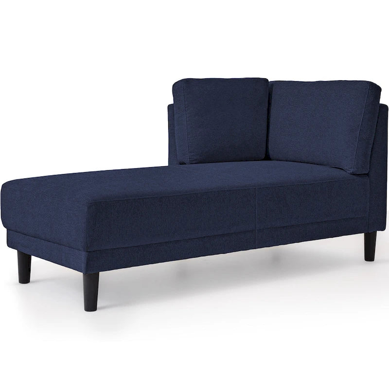 Chauffeuse d'angle en polyester bleu / gris / jaune, 1 à 2 places