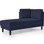 Chauffeuse d'angle en polyester bleu / gris / jaune, 1 à 2 places
