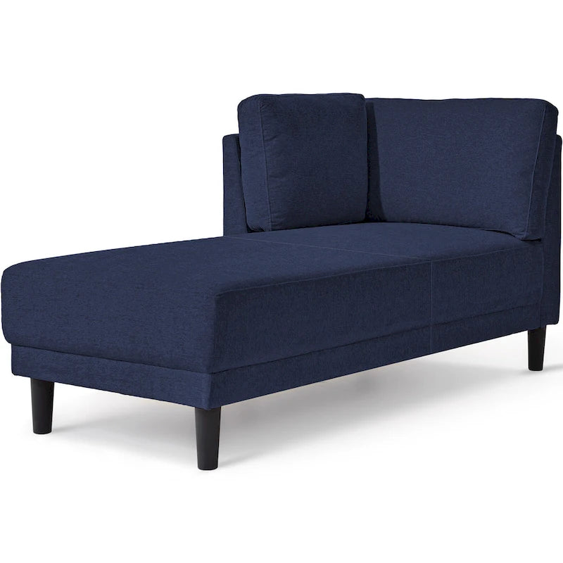 Chauffeuse d'angle en polyester bleu / gris / jaune, 1 à 2 places