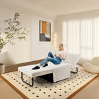 Chaise longue convertible 4-en-1 en velours côtelé blanc 36,61