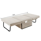 Chaise longue convertible 4-en-1 en velours côtelé blanc 36,61
