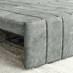 Canapé-lit convertible 3 places avec tiroirs de rangement, Noir / Beige / Orange / Gris