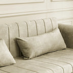 Canapé-lit convertible 3 places avec tiroirs de rangement, Noir / Beige / Orange / Gris