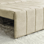 Canapé-lit convertible 3 places avec tiroirs de rangement, Noir / Beige / Orange / Gris