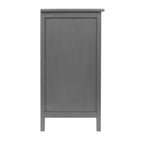 Commode 3 tiroirs verte/grise avec façade en rotin, style rustique, pour 1 personne