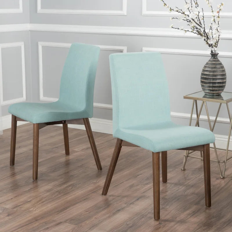 Chaises de salle à manger en tissu Orrin de style milieu de siècle (lot de 2) par Christopher Knight Home