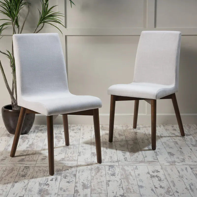 Chaises de salle à manger en tissu Orrin de style milieu de siècle (lot de 2) par Christopher Knight Home