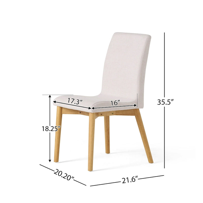 Chaises de salle à manger en tissu Orrin de style milieu de siècle (lot de 2) par Christopher Knight Home