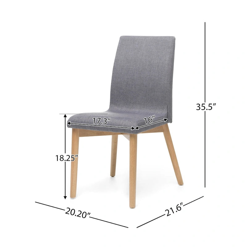 Chaises de salle à manger en tissu Orrin de style milieu de siècle (lot de 2) par Christopher Knight Home
