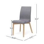Chaises de salle à manger en tissu Orrin de style milieu de siècle (lot de 2) par Christopher Knight Home