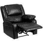 Fauteuil inclinable en cuir synthétique noir/marron/gris/crème/cognac à dossier oreiller, simple