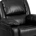 Fauteuil inclinable en cuir synthétique noir/marron/gris/crème/cognac à dossier oreiller, simple