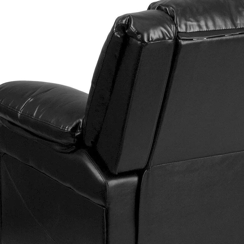 Fauteuil inclinable en cuir synthétique noir/marron/gris/crème/cognac à dossier oreiller, simple