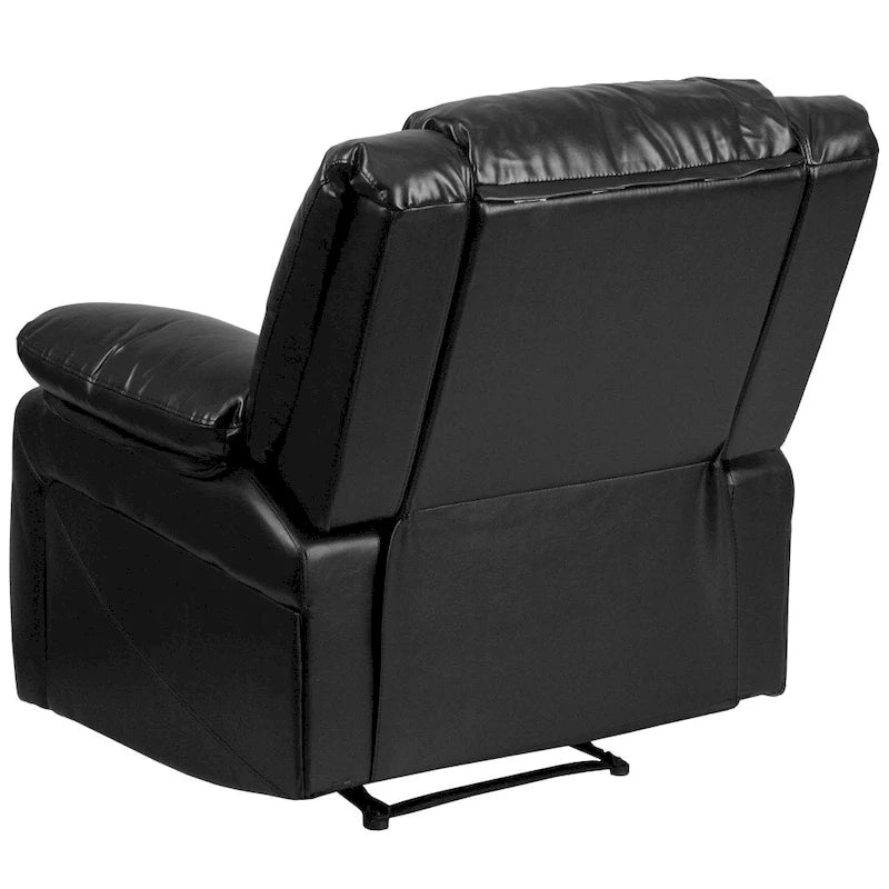 Fauteuil inclinable en cuir synthétique noir/marron/gris/crème/cognac à dossier oreiller, simple