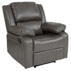 Fauteuil inclinable en cuir synthétique noir/marron/gris/crème/cognac à dossier oreiller, simple