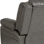 Fauteuil inclinable en cuir synthétique noir/marron/gris/crème/cognac à dossier oreiller, simple