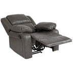 Fauteuil inclinable en cuir synthétique noir/marron/gris/crème/cognac à dossier oreiller, simple