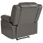 Fauteuil inclinable en cuir synthétique noir/marron/gris/crème/cognac à dossier oreiller, simple