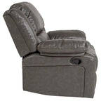 Fauteuil inclinable en cuir synthétique noir/marron/gris/crème/cognac à dossier oreiller, simple