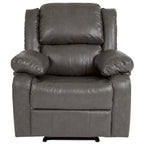 Fauteuil inclinable en cuir synthétique noir/marron/gris/crème/cognac à dossier oreiller, simple
