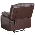 Fauteuil inclinable en cuir synthétique noir/marron/gris/crème/cognac à dossier oreiller, simple