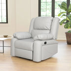 Fauteuil inclinable en cuir synthétique noir/marron/gris/crème/cognac à dossier oreiller, simple