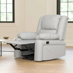 Fauteuil inclinable en cuir synthétique noir/marron/gris/crème/cognac à dossier oreiller, simple
