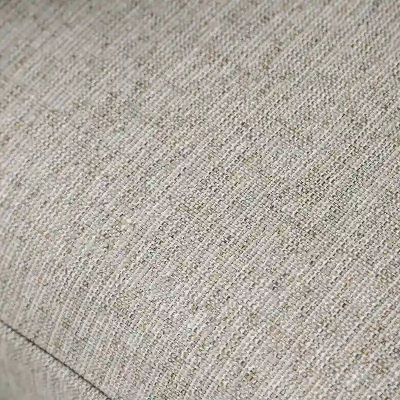 Canapé 3 places en tissu aspect lin gris avec coussins d'appoint