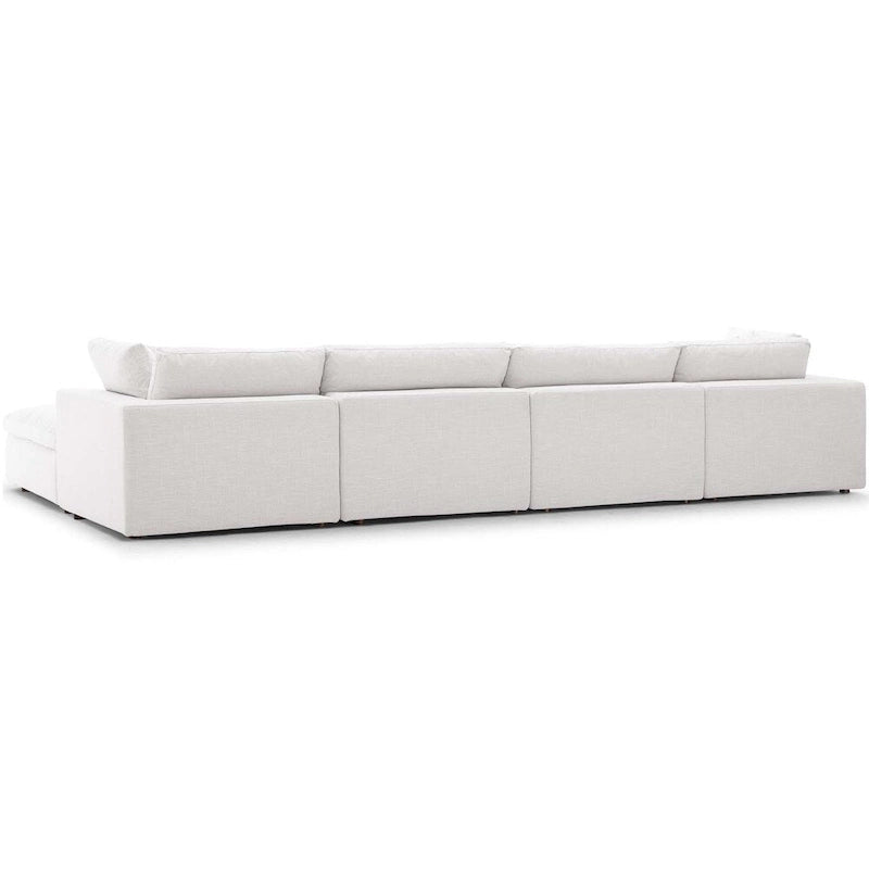 Ensemble de canapé d'angle 5 pièces en tissu/bois garni de duvet Copper Grove Hrazdan