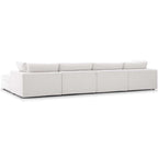 Ensemble de canapé d'angle 5 pièces en tissu/bois garni de duvet Copper Grove Hrazdan