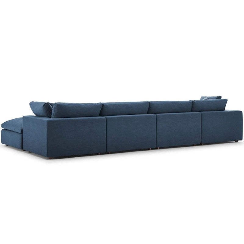 Ensemble de canapé d'angle 5 pièces en tissu/bois garni de duvet Copper Grove Hrazdan