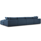 Ensemble de canapé d'angle 5 pièces en tissu/bois garni de duvet Copper Grove Hrazdan