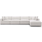 Ensemble de canapé d'angle 5 pièces en tissu/bois garni de duvet Copper Grove Hrazdan