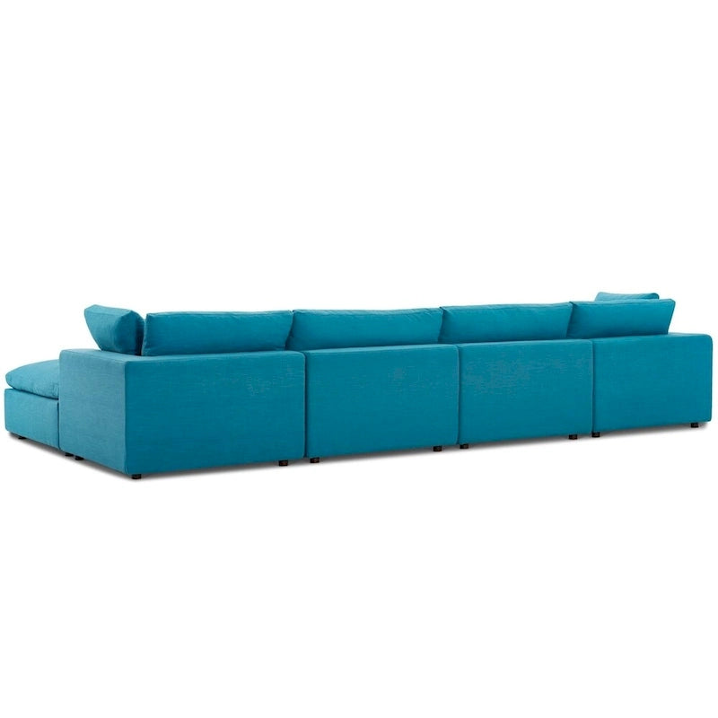 Ensemble de canapé d'angle 5 pièces en tissu/bois garni de duvet Copper Grove Hrazdan