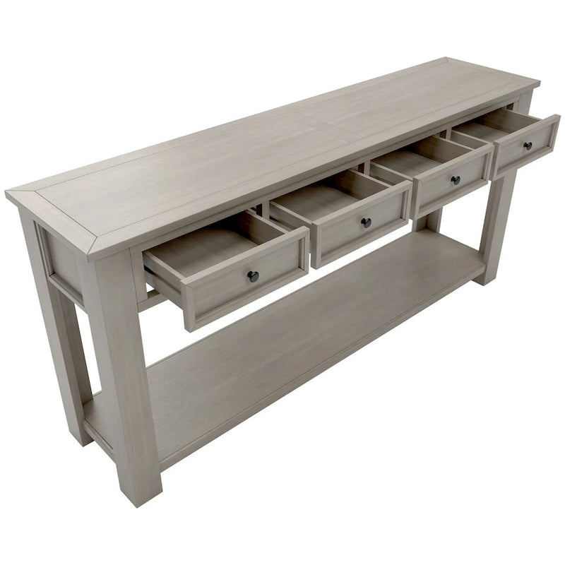 Console rustique Merax avec tiroirs de rangement et étagère inférieure