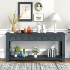 Console rustique Merax avec tiroirs de rangement et étagère inférieure