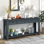 Console rustique Merax avec tiroirs de rangement et étagère inférieure