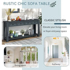 Console rustique Merax avec tiroirs de rangement et étagère inférieure