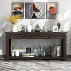 Console rustique Merax avec tiroirs de rangement et étagère inférieure